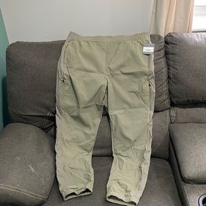 Olive green camping joggers